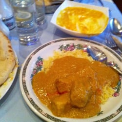 Roshan Tandoori - Chicken korma, pilau rice, peshwari naan