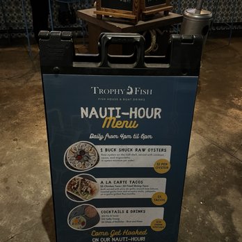 Trophy Fish - Happy hour menu - Seafood Near Me - Tampa, Florida