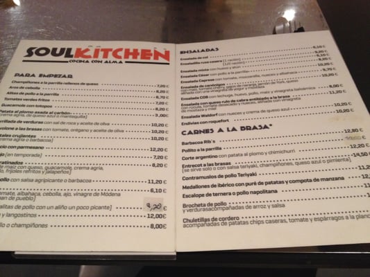 Menu photo 1 Soul Kitchen Madrid, M