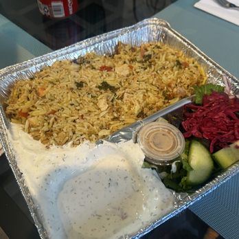 Med Mix - Chicken and Rice Plate - Mediterranean Near Me - Seattle, Washington