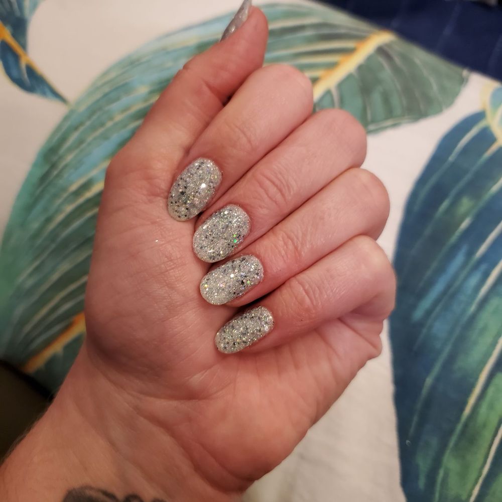 Tami's - Dip, I think it's #83. It's a sage colored glitter. Sorry the photo isn't better! - Nail Salons Near Me - Long Beach, California Tami's - Dip, I think it's #83. It's a sage colored glitter. Sorry the photo isn't better! - Nail Salons Near Me - Long Beach, California