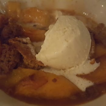 Vin 909 - A seasonal Peach Cobler that will light up your senses... oh, a glass of red is a great complement :-) - New American Near Me - Annapolis, Maryland Vin 909 - A seasonal Peach Cobler that will light up your senses... oh, a glass of red is a great complement :-) - New American Near Me - Annapolis, Maryland