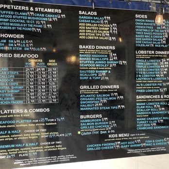 Al's Seafood - Menu (1/2) as of 1/23/26 - Seafood Near Me - North Hampton, New Hampshire