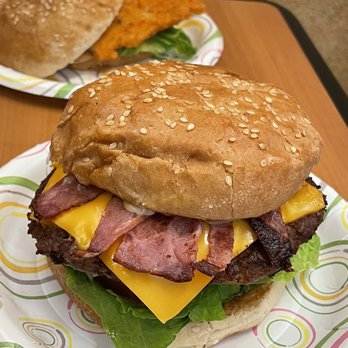 Ali Halal Grill - 11. Bacon Cheese Burger Sandwich - Halal Near Me - Medford, New York