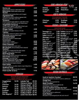 Menu photo 1 Yume Japanese Restaurant Madison, WI Menu photo 1 Yume Japanese Restaurant Madison, WI