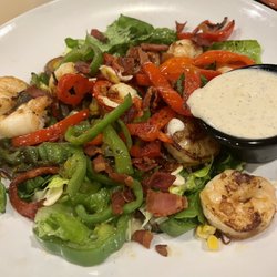 Finally got to go back and have my favorite salad after moving to Seattle! Still SO good! Highly recommend getting it with shrimp!