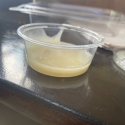 Panera Bread - This is how much dressing was included for my salad.