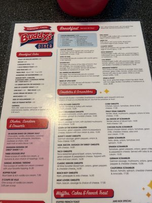 Menu photo 2 Buddy's Diner Eugene, OR
