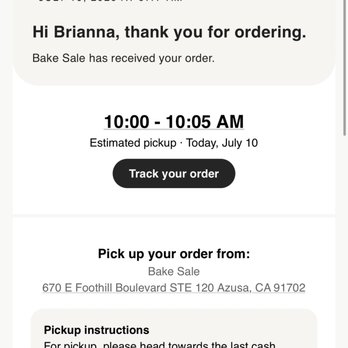 Bake Sale Bakery & Cafe - Proof of visit - Coffee & Tea Near Me - Azusa, California