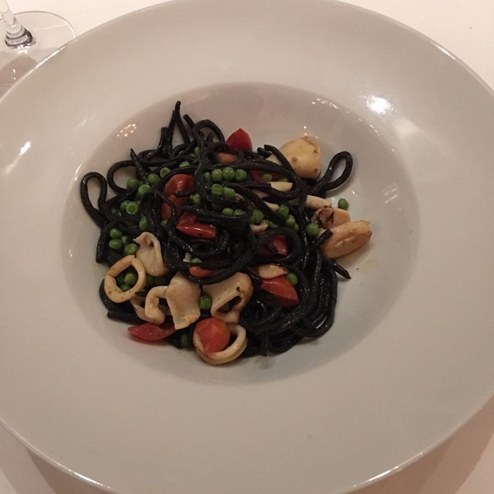 Squid ink spaghetti. Squid ink spaghetti.