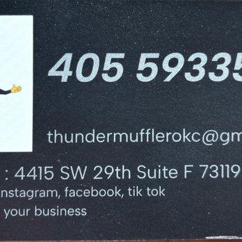 Thunder Muffler Shop - Business Card - Auto Repair Near Me - Oklahoma City, Oklahoma Thunder Muffler Shop - Business Card - Auto Repair Near Me - Oklahoma City, Oklahoma