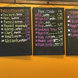 Carnicería El Toro Negro - Menu.. check out chorizo options.. looking forward to making huevos rancheros!