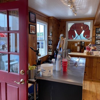 The Clam Shack - a kitchen with a red door - Seafood Near Me - Kennebunk, Maine