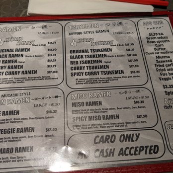 Menya Muso - Menu - Ramen Near Me - Seattle, Washington Menya Muso - Menu - Ramen Near Me - Seattle, Washington