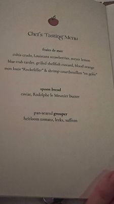 Menu photo 4 Restaurant August New Orleans, LA