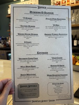 Menu photo 1 Thompson Street Tavern Ashland, VA Menu photo 1 Thompson Street Tavern Ashland, VA