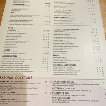 Seasons 52 - Cocktail menu - New American Near Me - Jacksonville, Florida Seasons 52 - Cocktail menu - New American Near Me - Jacksonville, Florida
