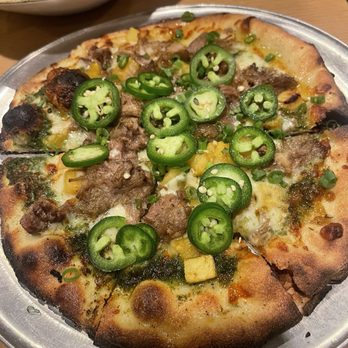 Monkeypod Kitchen by Merriman - Kalua pork and pineapple pizza - New American Near Me - Kihei, Hawaii Monkeypod Kitchen by Merriman - Kalua pork and pineapple pizza - New American Near Me - Kihei, Hawaii