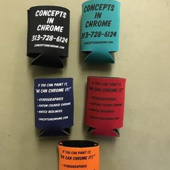 Impressive Graphics - Can Coolers for a nice and easy way to promote your business. We offer CMYK Coozies as well! - Screen Printing Near Me - Dearborn, Michigan Impressive Graphics - Can Coolers for a nice and easy way to promote your business. We offer CMYK Coozies as well! - Screen Printing Near Me - Dearborn, Michigan