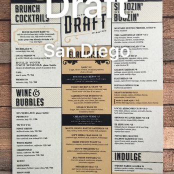 Draft - Saturday Brunch Menu - American Near Me - San Diego, California Draft - Saturday Brunch Menu - American Near Me - San Diego, California