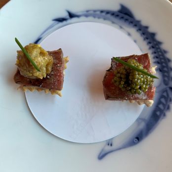 Auro - Chef's welcome, Wagyu with caviar - New American Near Me - Calistoga, California