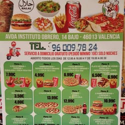 Angel Pizzeria-Kebap - Carta "occidental"