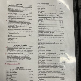 Super Pollo Restaurant - Menu - Honduran Near Me - Chicago, Illinois