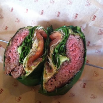 Bareburger - Edgewater - Beef patty wrapped in collard greens with various toppings :) - Burgers Near Me - Edgewater, New Jersey
