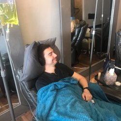 Vessel Longevity & IV Bar - Sitting and getting my IV! The chair reclines as well