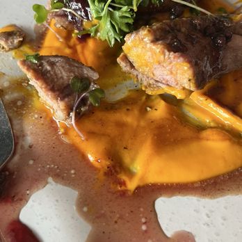 Prospect Gourmand - Interior of the duck breasts, obviously way overdone - New American Near Me - Beverly Hills, California