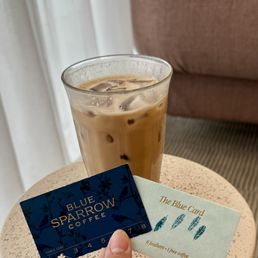 Blue cards?! And iced mocha!