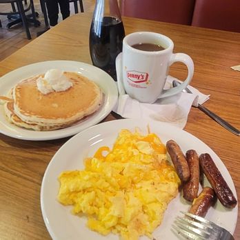 Denny's - Original Grand slam opted for the sausage only however the pancakes were not really hot and fluffy they were replaced. 12/3/23 - Diners Near Me - Kilgore, Texas