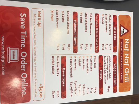 Menu photo 2 Naf Naf Grill Independence, OH Menu photo 2 Naf Naf Grill Independence, OH