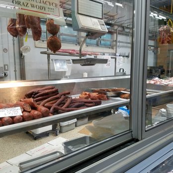 Alan's Supermarket - a display of sausages and meat - Butcher Near Me - Brooklyn, New York