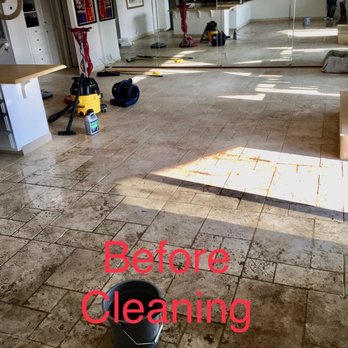 The Enhancer Grout Cleaning - Floor before cleaning. - Grout Services Near Me
