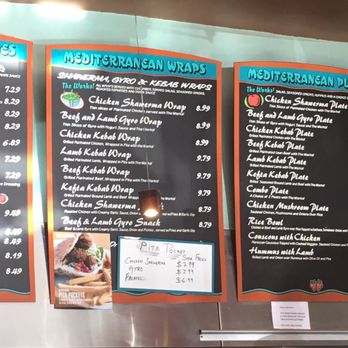 D'Yar - Menu board - Mediterranean Near Me - Berkeley, California