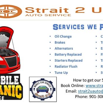 Strait 2 U Mobile Auto Repair - Auto Repair Near Me - Memphis, Tennessee