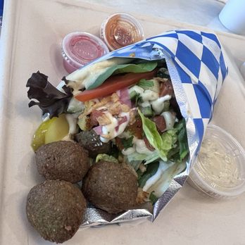 Twisted Gyros - falafel gyro and every bite was so crunchy and flavorful! - Falafel Near Me - Hillsboro, Oregon Twisted Gyros - falafel gyro and every bite was so crunchy and flavorful! - Falafel Near Me - Hillsboro, Oregon