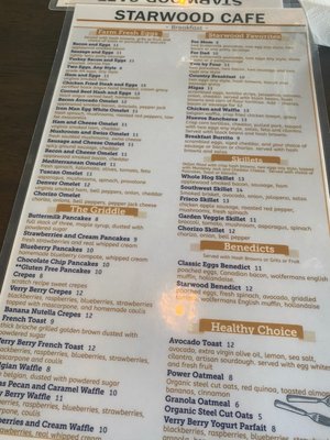 Menu photo 2 Starwood Cafe Dallas, TX Menu photo 2 Starwood Cafe Dallas, TX