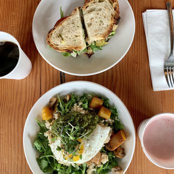 Retreat - Sweet Potato Bowl & Veggie Sandwich - Cafes Near Me - Seattle, Washington