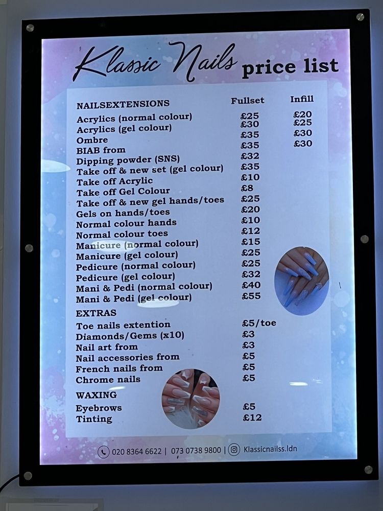 KLASSIC NAILS Updated September 2024 46a London Road, Enfield