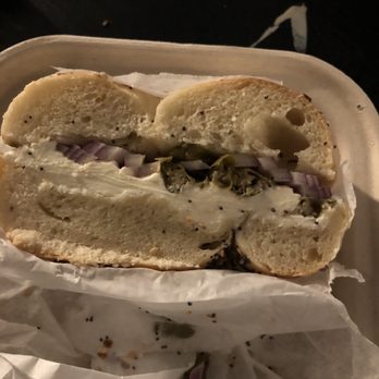 O'Bagel - Everything bagel with "Lox Spread" - Breakfast & Brunch Near Me - Hoboken, New Jersey