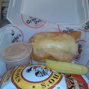 Groucho's Deli - Big dipper sandwich with sauce - Delis Near Me - Columbia, South Carolina Groucho's Deli - Big dipper sandwich with sauce - Delis Near Me - Columbia, South Carolina