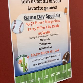Moreno's Mexican Restaurant - Great game day specials! - Mexican Near Me - Friendswood, Texas