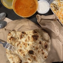 Raaja's Butter Chicken - Garlic naan and Medium Spicy Butter Chicken