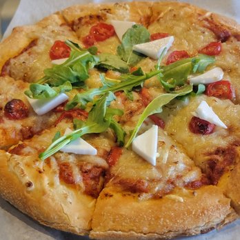 Pythagoras - Margarita pizza: The cheese was an interesting texture but overall all.. tasty! - Vegan Near Me - Sugar Land, Texas Pythagoras - Margarita pizza: The cheese was an interesting texture but overall all.. tasty! - Vegan Near Me - Sugar Land, Texas
