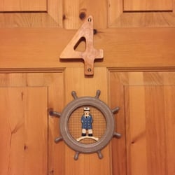 Sauble Falls Bed And Breakfast - Lighthouse room. The largest of the 4 rooms. Can accommodate a family of 4. Has 1 double and 2 twin beds.