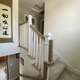 Some subcontractor work was beautiful, rail and carpet came in nice