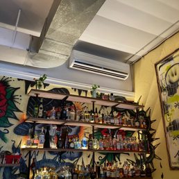 a bar with a lot of alcohol