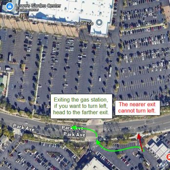 Costco Gasoline - If you're exiting the gas station and want to turn left onto Park Ave, take the farther exit. The nearer exit is right-turn only. - Gas Stations Near Me - Tustin, California Costco Gasoline - If you're exiting the gas station and want to turn left onto Park Ave, take the farther exit. The nearer exit is right-turn only. - Gas Stations Near Me - Tustin, California